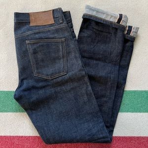 Naked and famous selvedge denim jeans